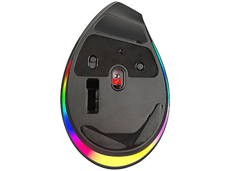 DEXIM Wireless 2.4Ghz & Bluetooth RGB Şarj Edilebilir Ergonomik Dikey Tutuşlu Vertical Kablosuz Mouse