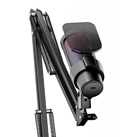 Dexim DMK008 RGB Gaming Masa Standlı Profesyonel Oyuncu ve Yayıncı Mikrofonu