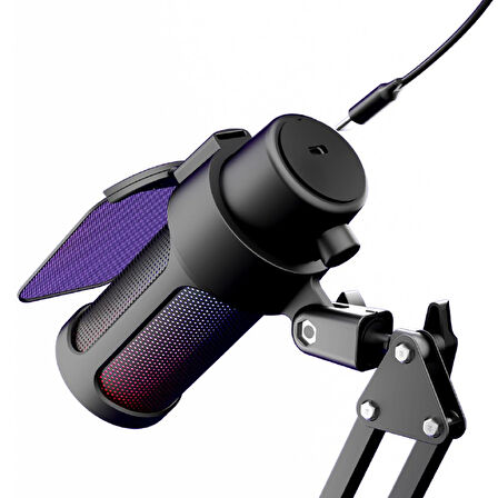 Dexim DMK008 RGB Gaming Masa Standlı Profesyonel Oyuncu ve Yayıncı Mikrofonu
