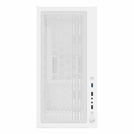 Aztech AZT101-W USB 3.0 RGB ATX Mid Tower Beyaz Kasa