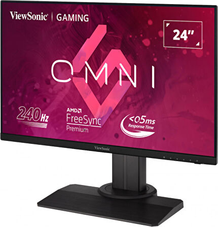 VIEWSONIC XG2431 GAMING MONITOR 23.8 0.5MS MPRT 240HZ FAST IPS 1920X1080 FHD 230 HDMI DP 16:9 80M:1 16.7M HOPARLOR 3 KENAR CERCEVESI