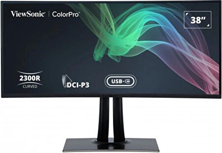 37,5 VIEWSONIC VP3881a CURVED LED IPS 350 NITS 3840 X 1600 5MS USB TIP C 2XHDMI DP VESA FOTOĞRAF / PRODÜKSİYON / TASARIM PROFESYONEL MONİTÖR