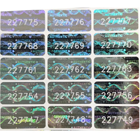 YATE10 1x2cm 105 Adet Gümüş Hologramlı Garanti Etiketi Seri Numaralı