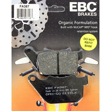 Ebc Fa387 2004-2010 Harley-Davidson Sportster Custom XL883C Arka Fren Balatası