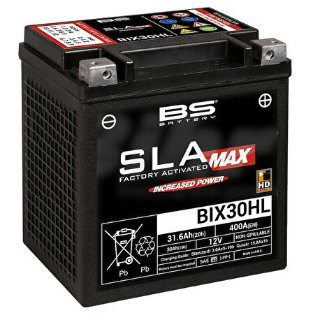 Bs Bıx30hl Sla Max 2009-2022 Harley-Davidson Tri Glide Ultra Uyumlu Akü