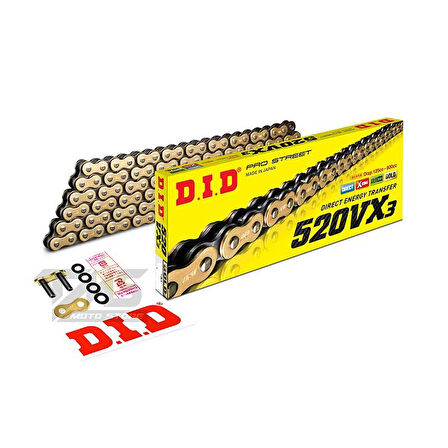 Did 520-110Vx3 1992-2004 Aprilia Pegaso 650 Uyumlu Zincir Vx3 Xring Gold