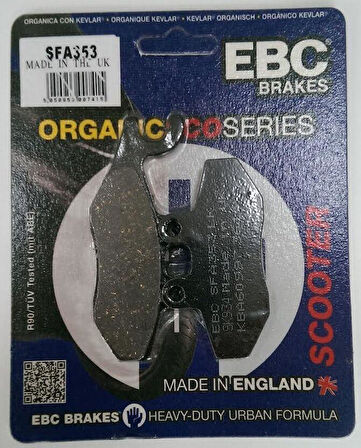 Ebc Sfa353 2011-2015 Aprilia SR Max 300 İ.E Arka Fren Balatası Organik Balata