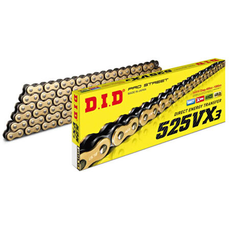 Did 525-102Vx3 2012-2017 Aprilia SRV 850 İ.E. ABS Uyumlu Zincir Vx3 Xring Gold