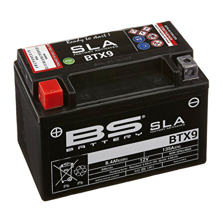 Bs Btx9 Sla 2013-2022 Bajaj Pulsar NS 200 Abs Uyumlu Akü Jel Akü
