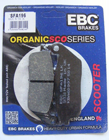 Ebc Sfa196 2012-2015 BMW C 600 Sport Arka Fren Balatası Organik Balata