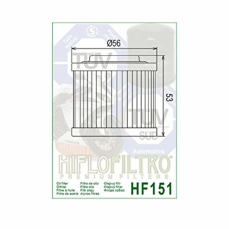 Hiflo Hf151 2002-2005 BMW F 650 CS Yağ Filtresi