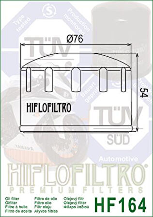 Hiflo Hf164 2018-2020 BMW K 1600 Grand America Uyumlu Yağ Filtresi