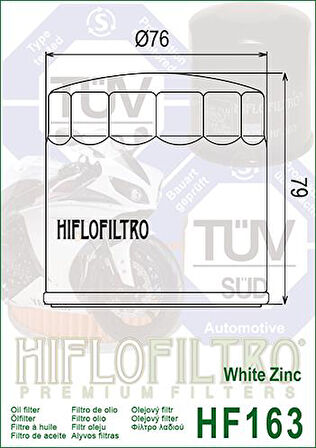 Hiflo Hf163 2002-2005 BMW R 1200 CL Uyumlu Yağ Filtresi