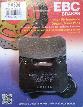 Ebc Fa304 2002-2005 BMW R 1200 CL Uyumlu Arka Fren Balatası Organik Balata