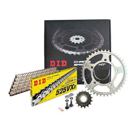Did-Jt 2014-2019 BMW S 1000 XR Uyumlu Zincir Dişli Set Silver(Gümüş) Renk