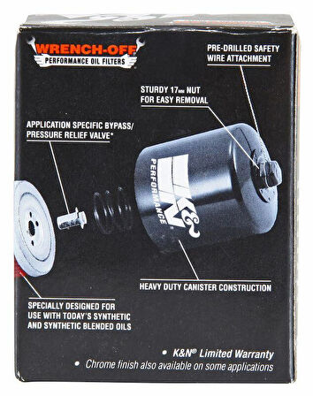 K&N KN-183 2007-2009 Derbi GP1 250 Uyumlu Yağ Filtresi