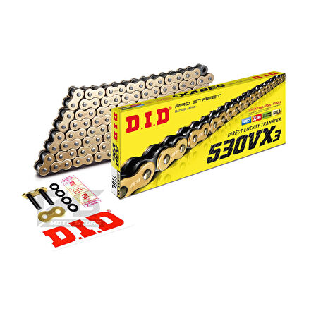 Did 530-116Vx3 2017-2019 Ducati Multistrada 1200 Enduro Pro Uyumlu Zincir Vx3 Xring Gold (Sarı) Renk