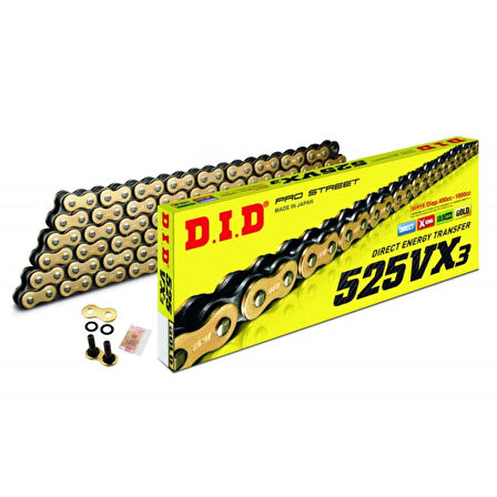 Did 525-104Vx3 2011-2016 Ducati Streetfighter 848 Uyumlu Zincir Vx3 Xring Gold (Sarı) Renk