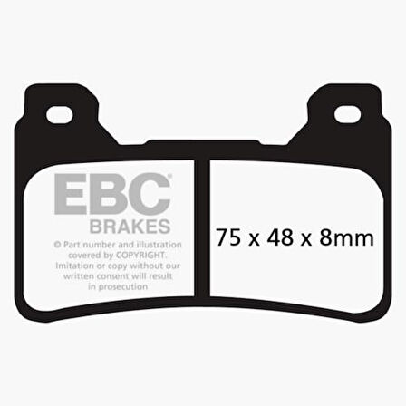 Ebc Fa390Hh 2004-2016 Honda CBR 1000 RR Uyumlu Ön Fren Balatası Sinterli Balata