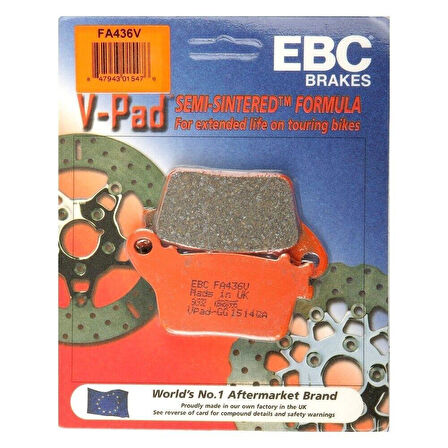 Ebc Fa436V 2006-2020 Honda CBR 1000 RR Uyumlu Arka Fren Balatası Yarı Sinterli Balata
