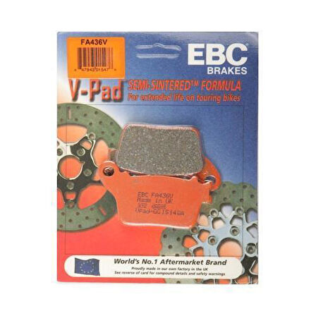 Ebc Fa436V 2006-2020 Honda CBR 1000 RR Uyumlu Arka Fren Balatası Yarı Sinterli Balata