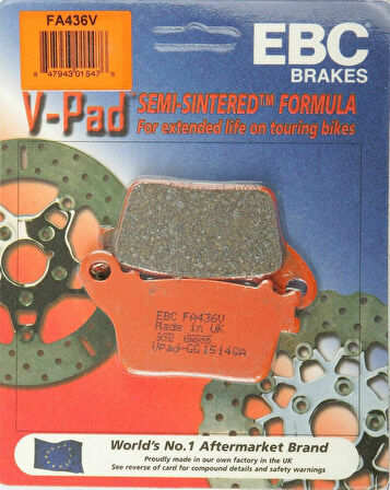 Ebc Fa436V 2006-2020 Honda CBR 1000 RR Uyumlu Arka Fren Balatası Yarı Sinterli Balata