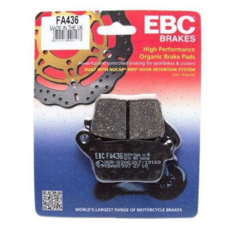 Ebc Fa436 2014-2020 Honda CBR 1000 RR SP Uyumlu Arka Fren Balatası Organik Balata