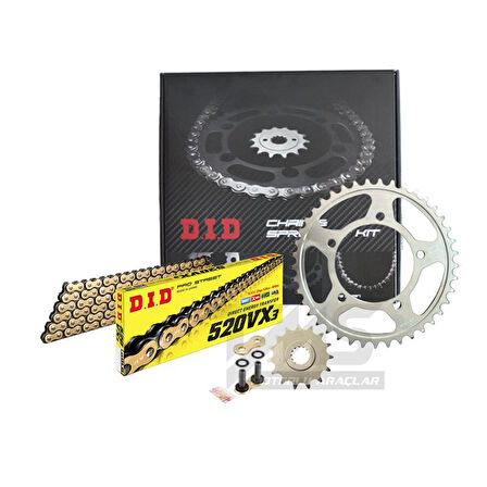 Did-Sunstar 2022-2023 Honda CRF 250 R Uyumlu Zincir Dişli Set Gold (Sarı) Renk