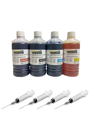 Uyumlu Canon Pixma E414 Mürekkep Seti 15000 Sayfa Baskı 4 X 500 ml