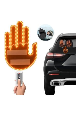 1 Adet El Tasarımlı Uzaktan Kumandalı Araç İçi LED – 176 Amber LED, 3 Hareket Modu, Cırt Cırt Montaj, Car Interior Gesture Light, Hand Gesture LED