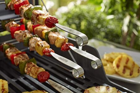 Weber Skewer Set, 4 pcs, Stainless Steel, Fits ETCS and Genesis® II LX - Weber Elevations Mangal Şiş Seti 4 Adet - 7618