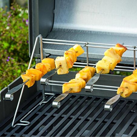 Weber Skewer Set, 4 pcs, Stainless Steel, Fits ETCS and Genesis® II LX - Weber Elevations Mangal Şiş Seti 4 Adet - 7618