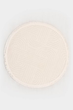 Raye-Beyaz-Yuvarlak-Salon-Oturma Odası-Mutfak-Modern-Kilim-Yıkanabilir-Kaymaz-Taban-Robot Süpürge