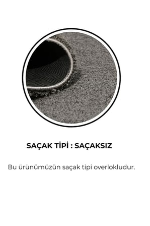 Mabel Antrasit Yumuşak Tuşeli Halı | 6 Renk Seçeneği • Kaymaz Taban • Yıkanabilir