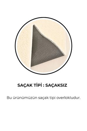 Mabel Krem Yumuşak Tuşeli Halı | 6 Renk Seçeneği • Kaymaz Taban • Yıkanabilir