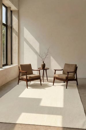 Mest Krem Premium Kadifemsi Halı Oturma Odası-Salon-Mutfak-Kaymaz Taban -Yıkanabilir-Modern