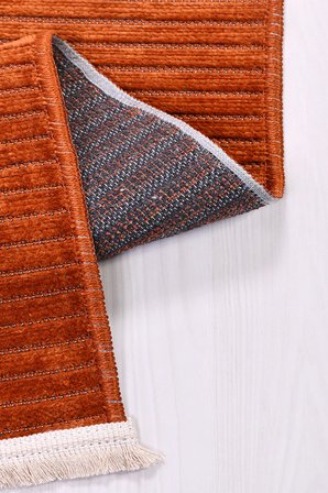 Liora Kilim Kiremit Oturma Odası-Salon-Mutfak-Kaymaz Taban-Yıkanabilir-Robot Süpürge-Modern