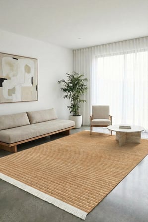 Liora Kilim Hardal Oturma Odası-Salon-Mutfak-Kaymaz Taban-Yıkanabilir-Robot Süpürge-Modern