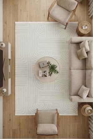 Raye  Yıkanabilir Kilim-Kaydırmaz Pamuk Dokuma Salon Mutfak Koridor -Modern-Robot Süpürge