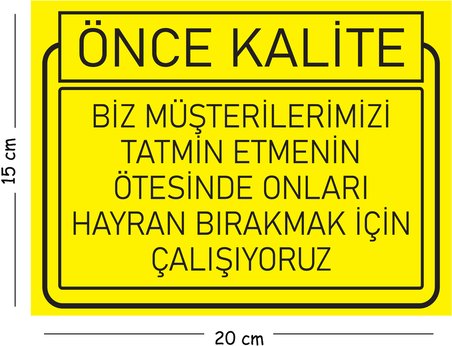Metal Biz Müşterilerimizi Tatmin Etmenin Ötesinde Onları Hayran Bırakmak İçin Çalışıyoruz 15x20 cm