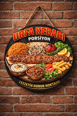 Urfa Kebabı Porsiyon Temalı Kebapçılar Restoranlar Lokantalar İçin Ahşap Duvar Kapı Dekoratif Süs