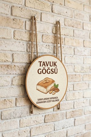 Tavuk Göğsü Temalı Pastaneler Tatlıcılar Restoranlar İçin Ahşap Duvar Kapı Dekoratif Süs Tablo