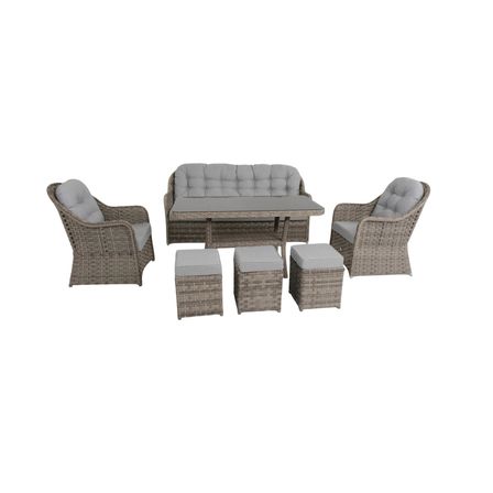 Radiance 3 Puflu Rattan Oturma Grubu | Rehome 