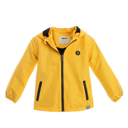 Ligenne Su Geçirmez Çocuk Yağmur Montu | Polar Astarlı Kapüşonlu Çocuk Yağmurluk | Pure Mustard