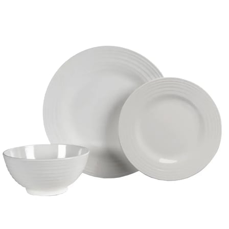 Kampa Blanco 12 Parça Melamin Yemek Takımı Beyaz