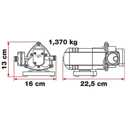 Fiamma Karavan Hidrofor & Aqua 8 Su Pompası 12V 10L 1,5 Bar