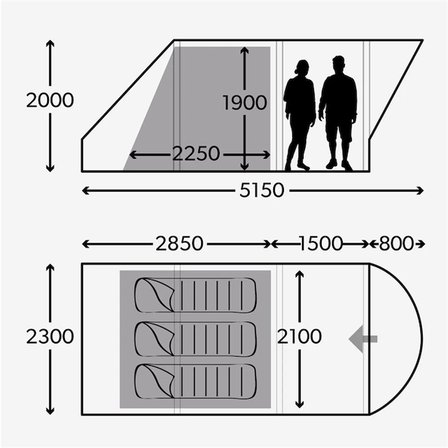 Kampa FTC/Boracay 301 - 3 Kişilik Şişme Havalı Kamp Çadırı