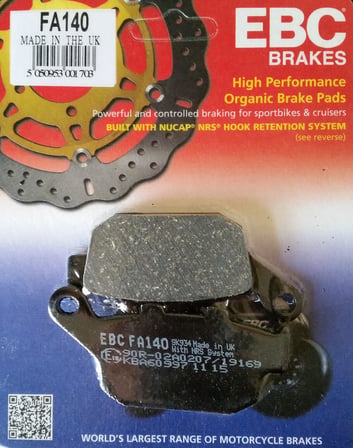 Ebc Fa140 2018-2025 Triumph Bonneville Speed Master Uyumlu Arka Fren Balatası Organik Balata