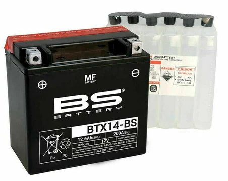 Bs Btx14-Bs 2013-2015 Vespa GTS 125 Uyumlu Akü Sulu Akü