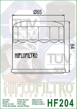 Hiflo Hf204 2026 Triumph Tiger 900 Desert Edition Uyumlu Yağ Filtresi